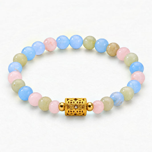 Morganite 11:11 Millionaire Magnet Gemstone Bracelet