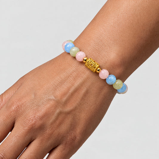 Morganite 11:11 Millionaire Magnet Gemstone Bracelet