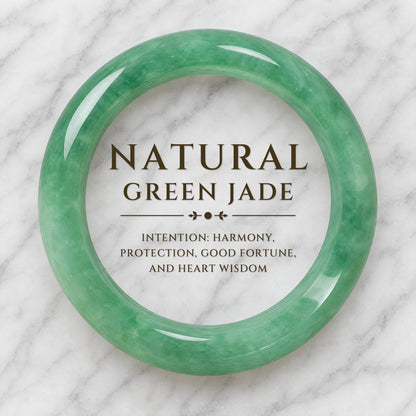 Natural Green Jade Bangle Bracelet