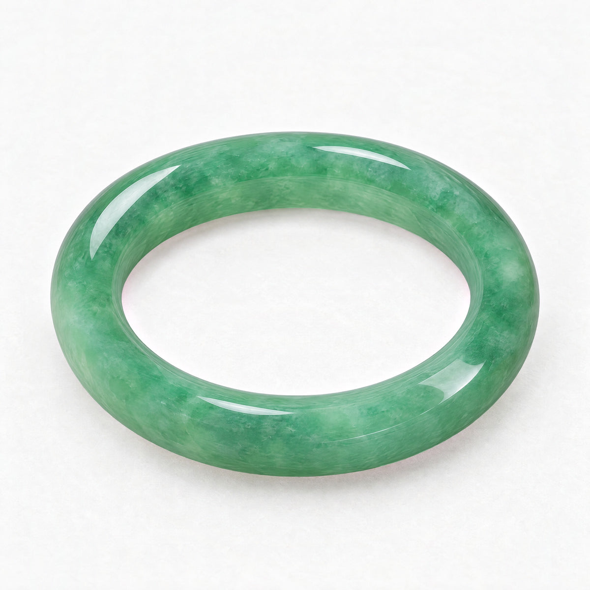 Natural Green Jade Bangle Bracelet