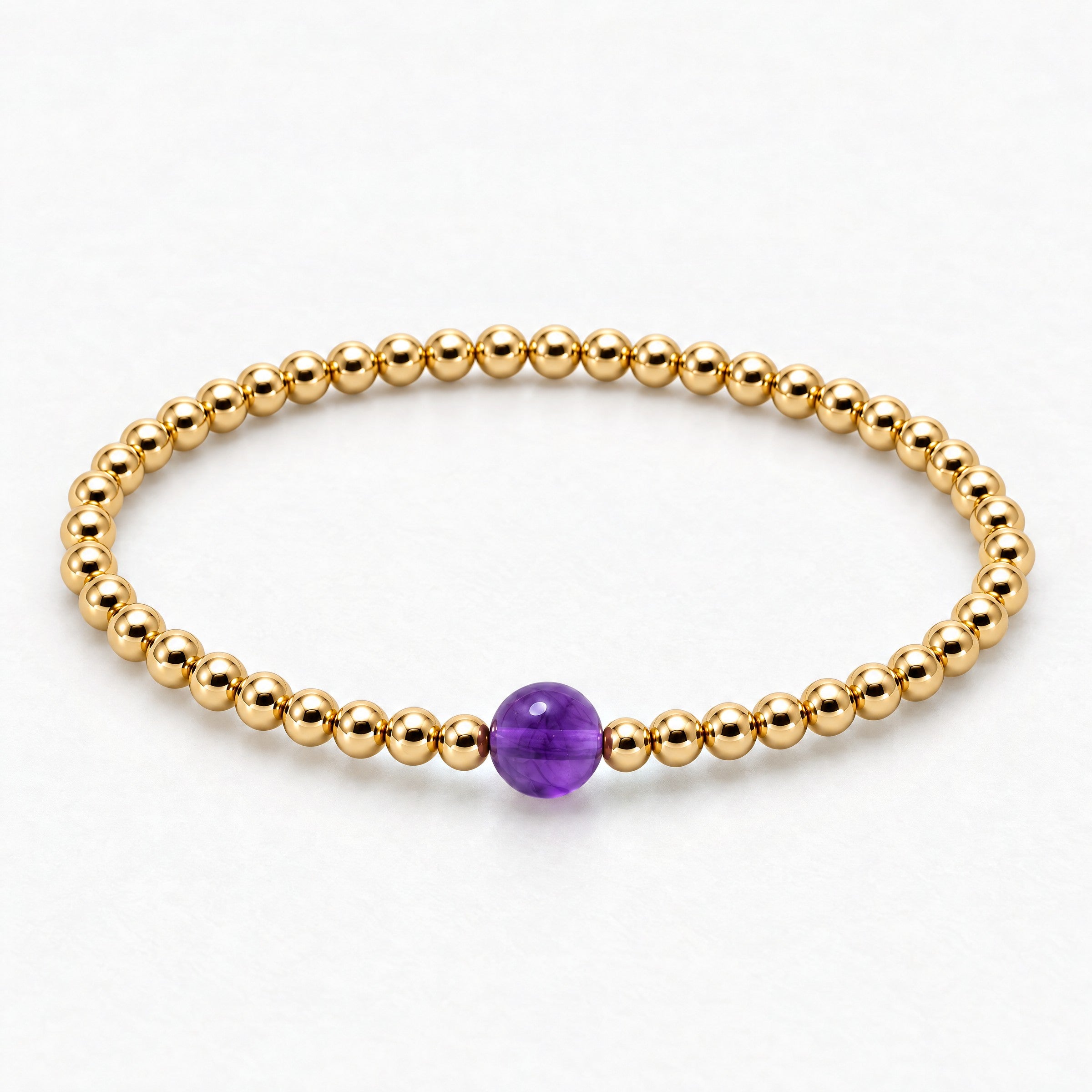 Pisces Golden Zodiac Amethyst 2026 Bracelet REAL Gold