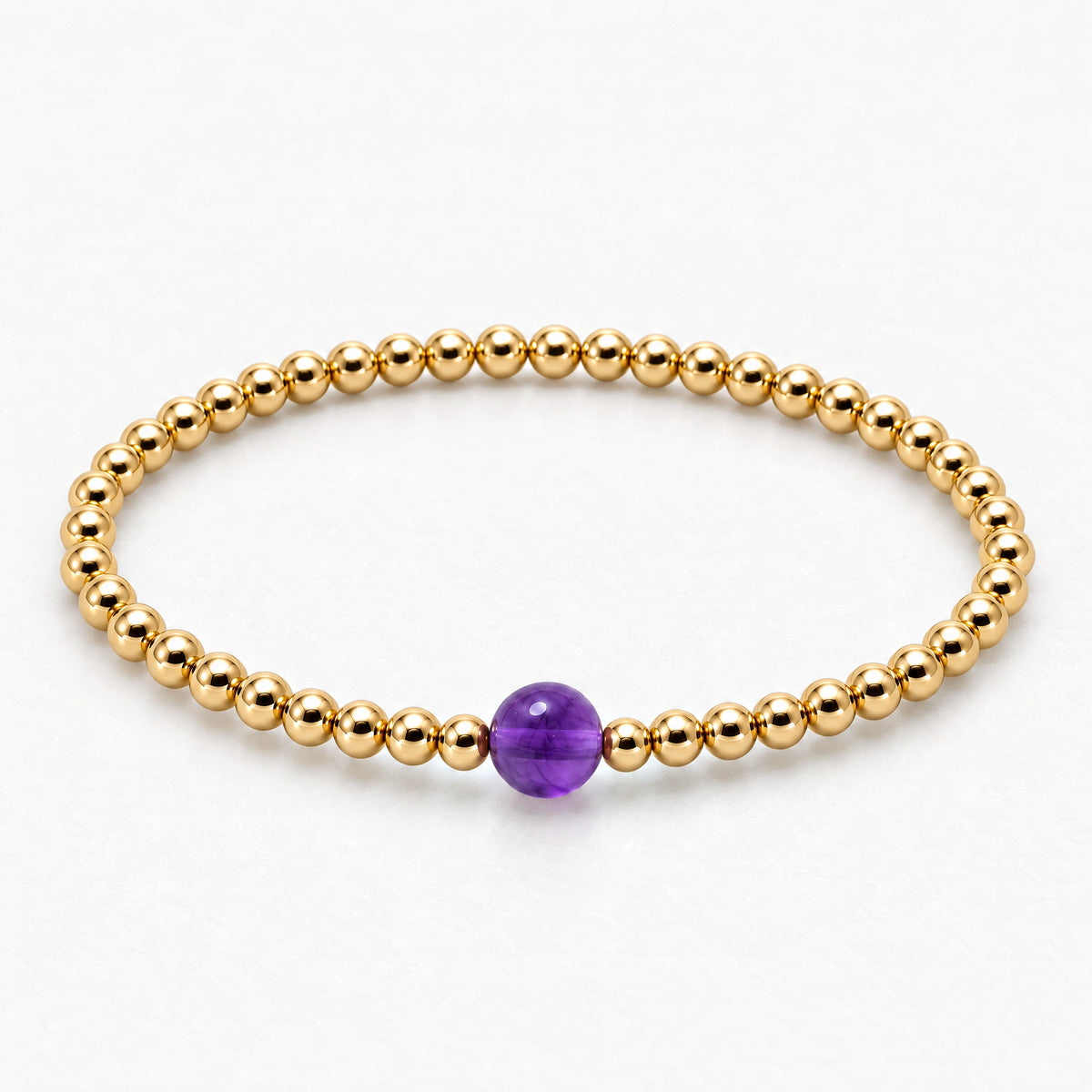 Pisces Golden Zodiac Amethyst 2026 Bracelet REAL Gold