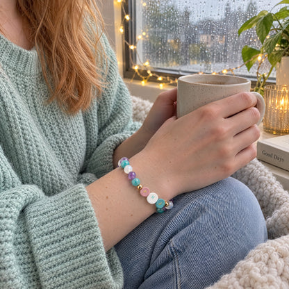 Pisces Initial Charm Bracelet