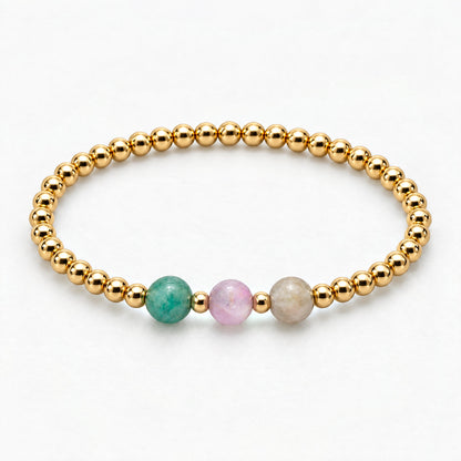 Pisces Love and Money Golden Bracelet with REAL Gold