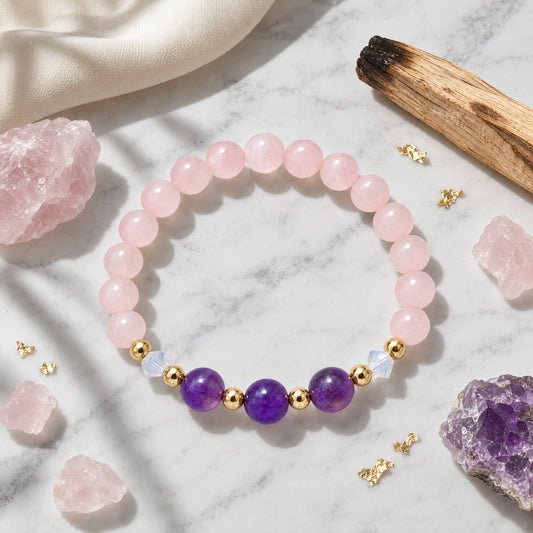 Pisces Lucky Zodiac Trio Crystal Bracelet