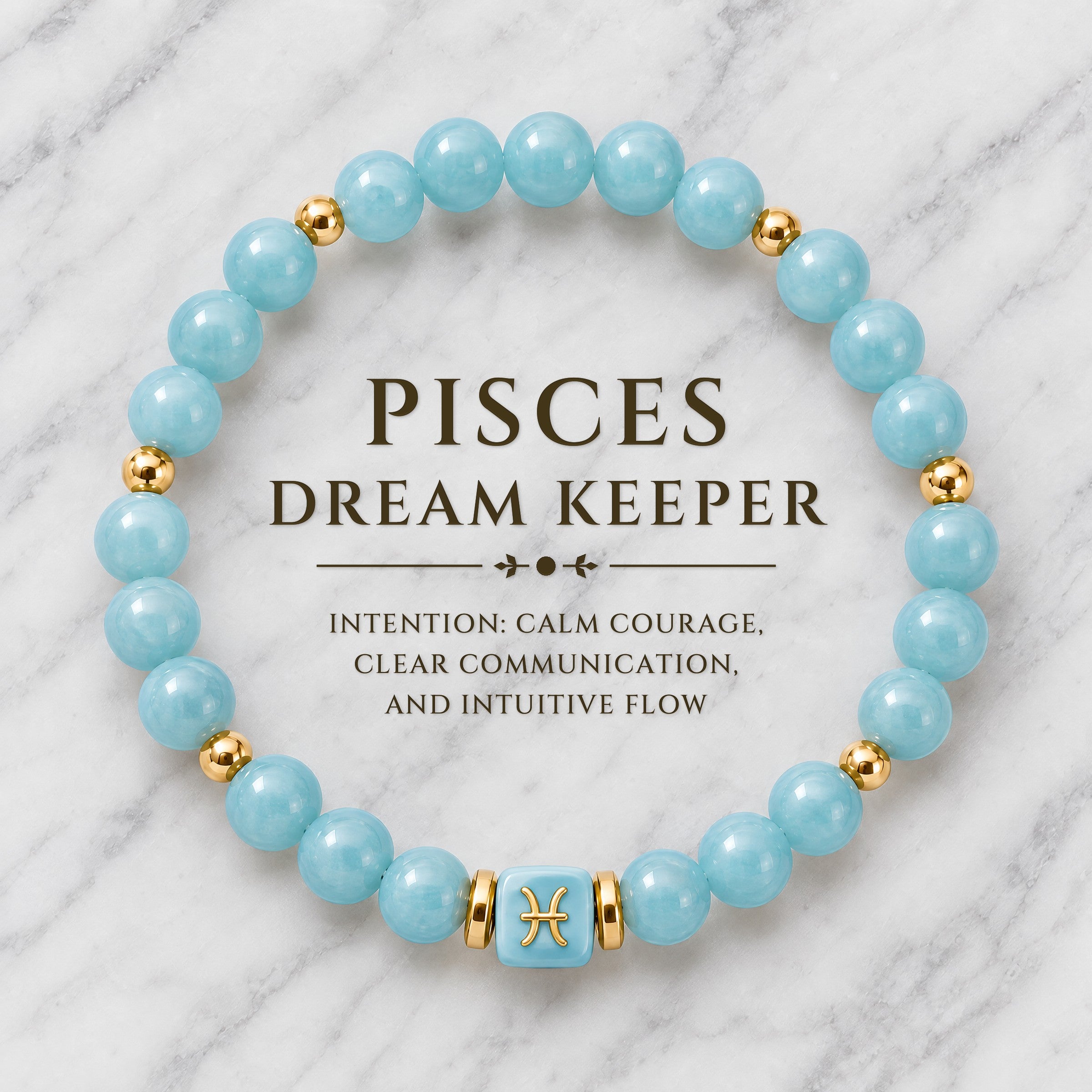 Pisces Zodiac Signature Bracelet