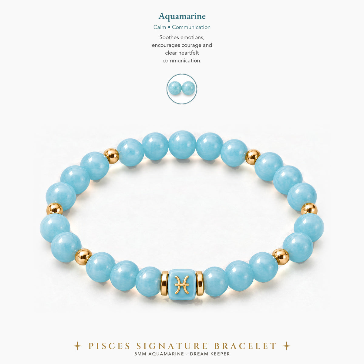 Pisces Zodiac Signature Bracelet