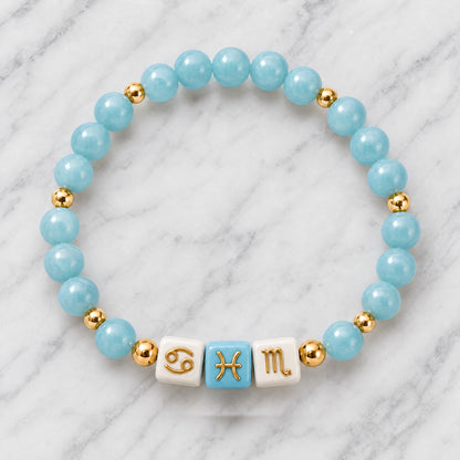 Pisces Zodiac Signature Bracelet