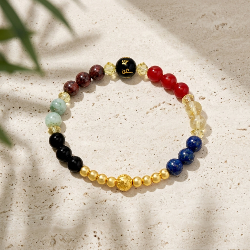 11:11 money manifestation bracelet real gold feng shui wealth jewelry - Eat.Read.Love.