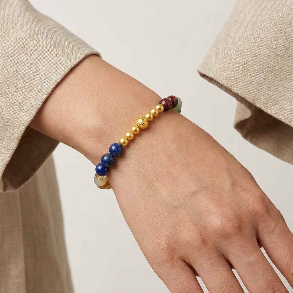 11:11 money manifestation bracelet real gold feng shui wealth jewelry - Eat.Read.Love.