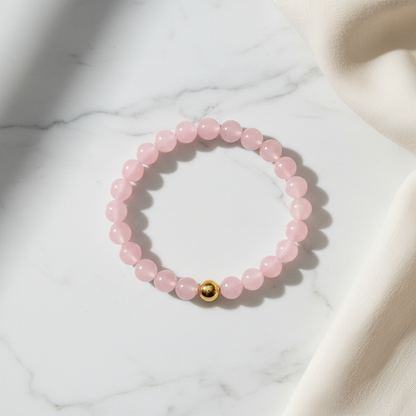 Romance Rose Quartz Power Crystal Bracelet