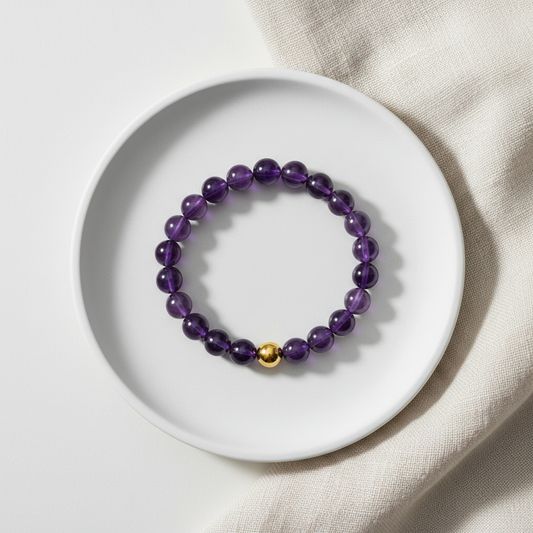 Love Amethyst Power Crystal Bracelet