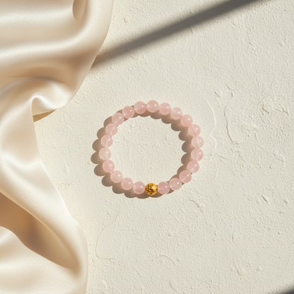 Rose Quartz Money Ball Romance Bracelet