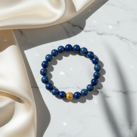 Lapis Lazuli Money Ball Abundance Bracelet