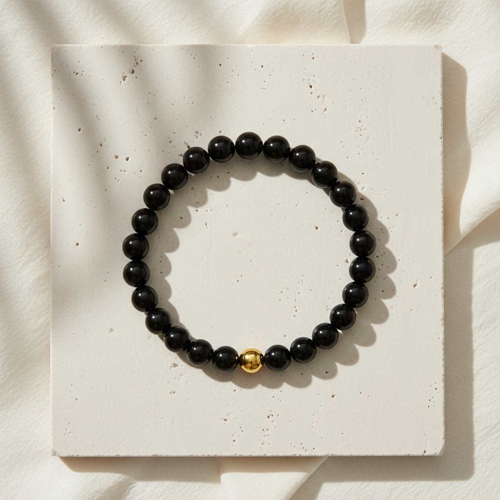 Protection Black Obsidian Power Crystal Bracelet
