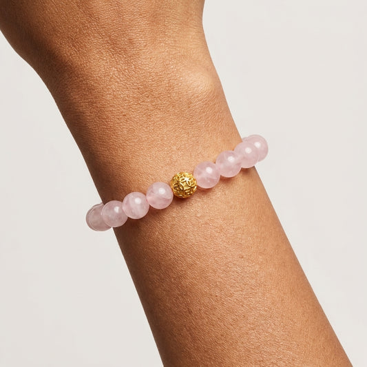 Rose Quartz Money Ball Romance Bracelet