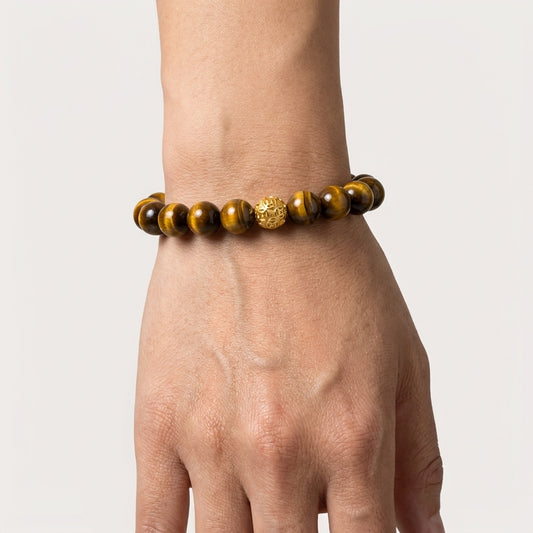 Tigers Eye Money Ball Luck Bracelet