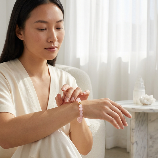 Romance Rose Quartz Power Crystal Bracelet