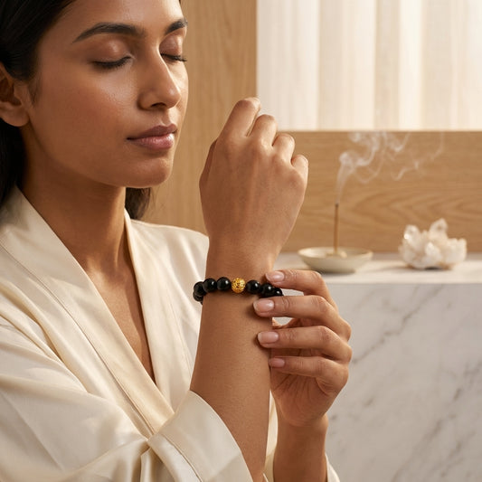 Black Obsidian Money Ball Protection Bracelet