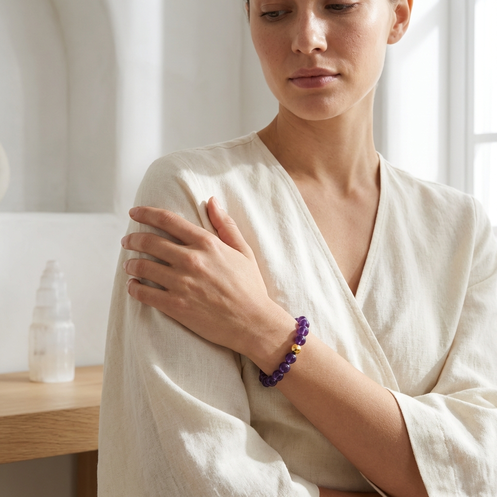 Love Amethyst Power Crystal Bracelet