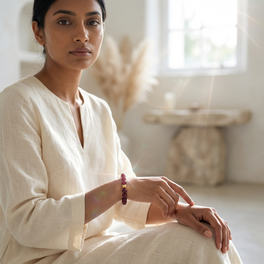 Fame Garnet Power Crystal Bracelet