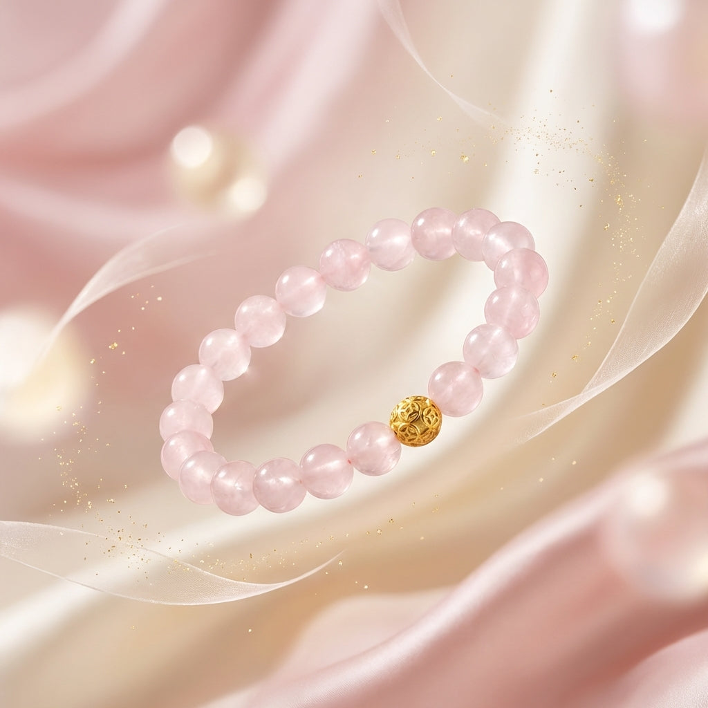 Rose Quartz Money Ball Romance Bracelet