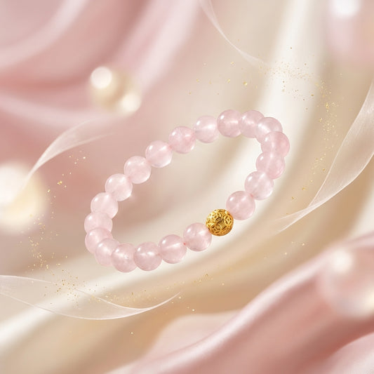 Rose Quartz Money Ball Romance Bracelet