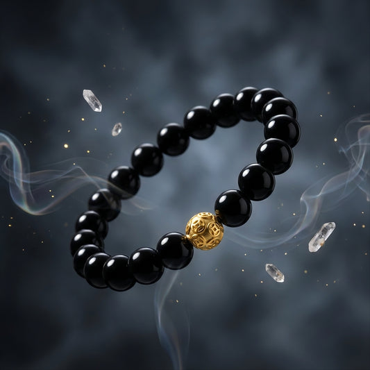 Black Obsidian Money Ball Protection Bracelet