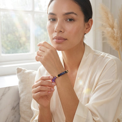 Full Moon Manifestation Bracelet with Real Gold