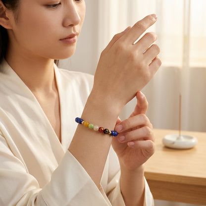 Cancer Expansion Bracelet Lapis Lazuli with Real Gold