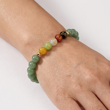Virgo Expansion Bracelet Jade with Real Gold
