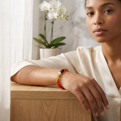 Aries Expansion Bracelet Carnelian with Real Gold