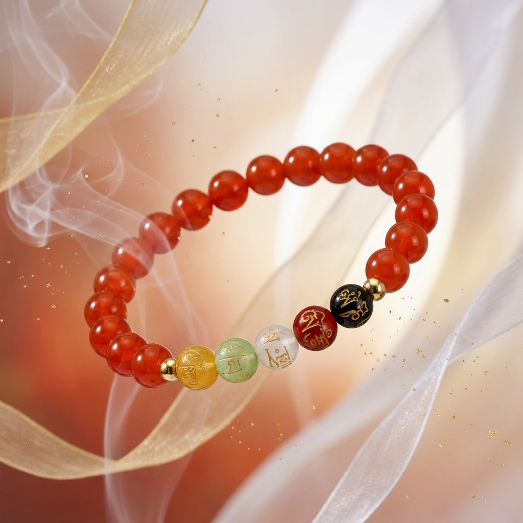 Aries Expansion Bracelet Carnelian with Real Gold
