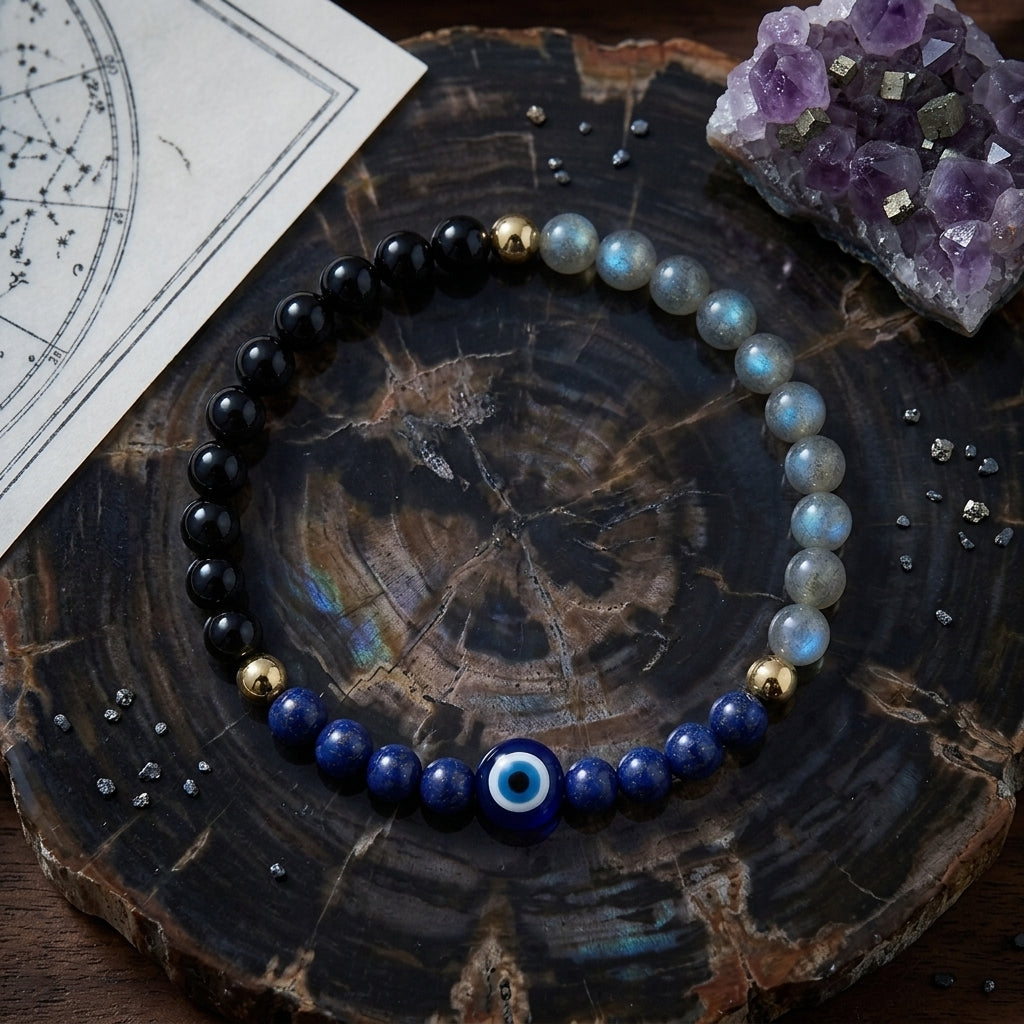 Mercury Retrograde Evil Eye Shield Bracelet