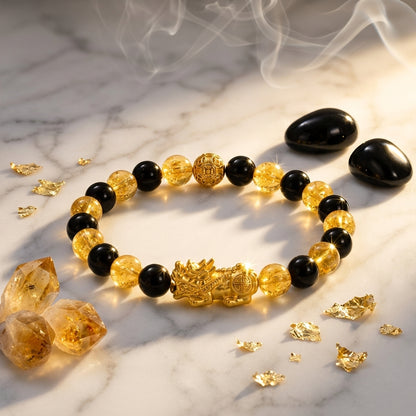 Money Activator Bracelet – Black Obsidian - Wealth Protection