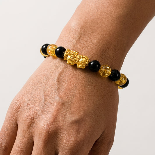 Money Activator Bracelet – Black Obsidian - Wealth Protection