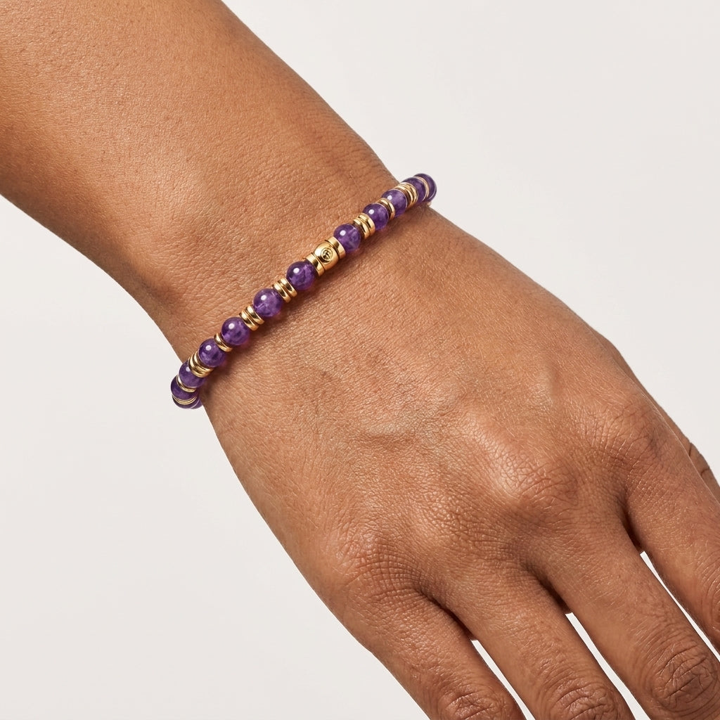 Amethyst Protection Magnet Bracelet