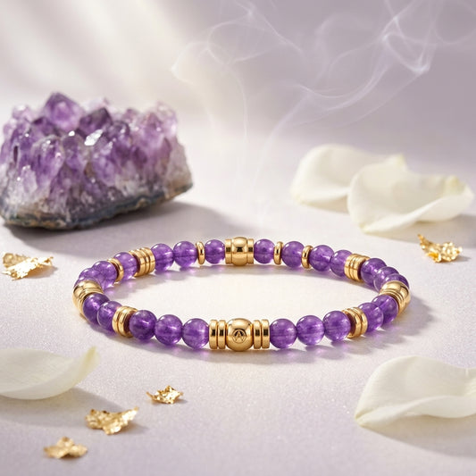 Amethyst Protection Magnet Bracelet