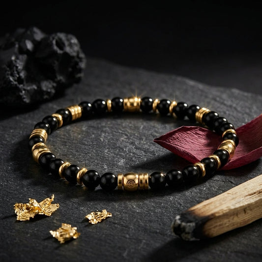 Black Obsidian Grounding Magnet Bracelet