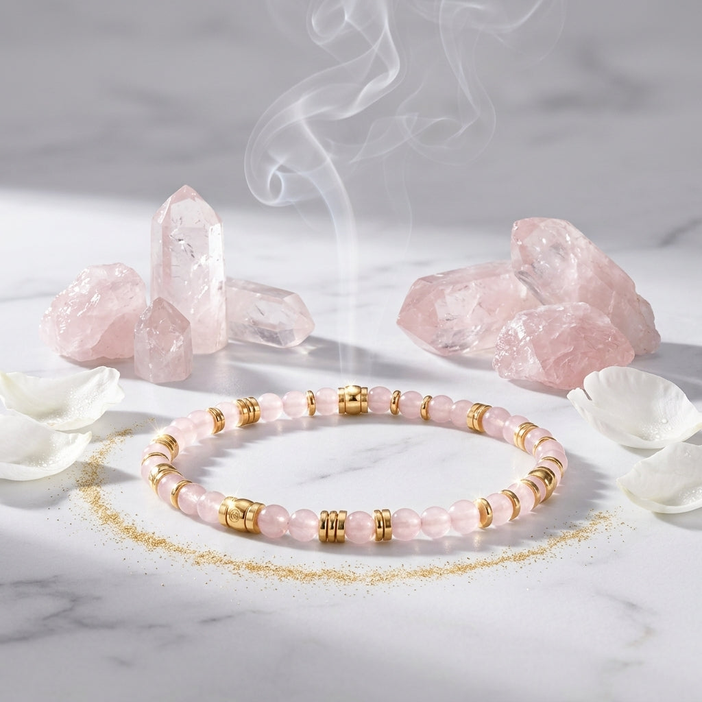 Rose Quartz Love Magnet Bracelet