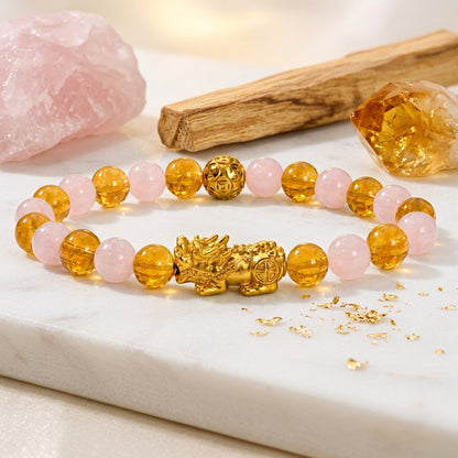 Money Activator Bracelet – Rose Quartz - Wealth Harmony
