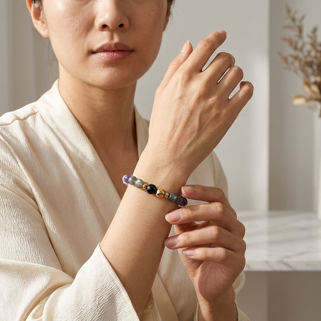 Aquarius Eclipse Bracelet with REAL Gold