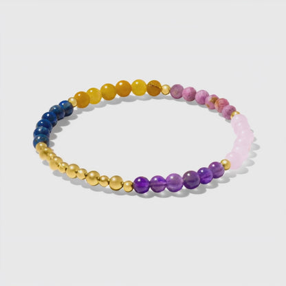 Lucky 11:11 Energized New Year Multiple Blessing Bracelet With REAL Gold