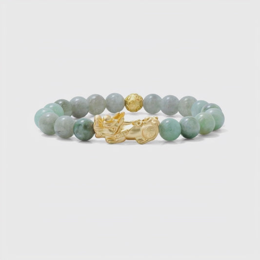 Garnet & Hydrogrossular Feng Shui Lucky Pixiu Passion & Wealth Bracelet