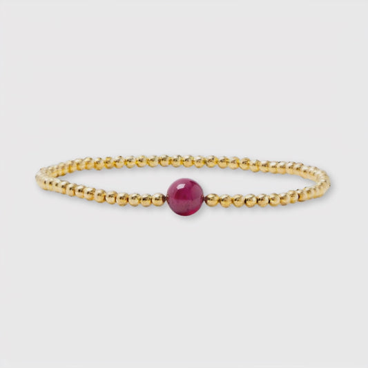 Virgo Golden Zodiac Ruby 2026 Bracelet REAL Gold