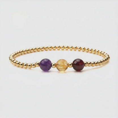 Gemini Love and Money Golden Bracelet With REAL Gold