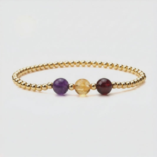 Gemini Love and Money Golden Bracelet With REAL Gold