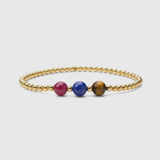 Leo Love and Money Golden Bracelet with REAL Gold