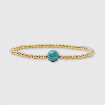 Taurus Golden Zodiac Amazonite 2026 Bracelet REAL Gold