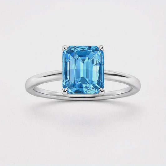 Blue Topaz Sterling Silver Ring